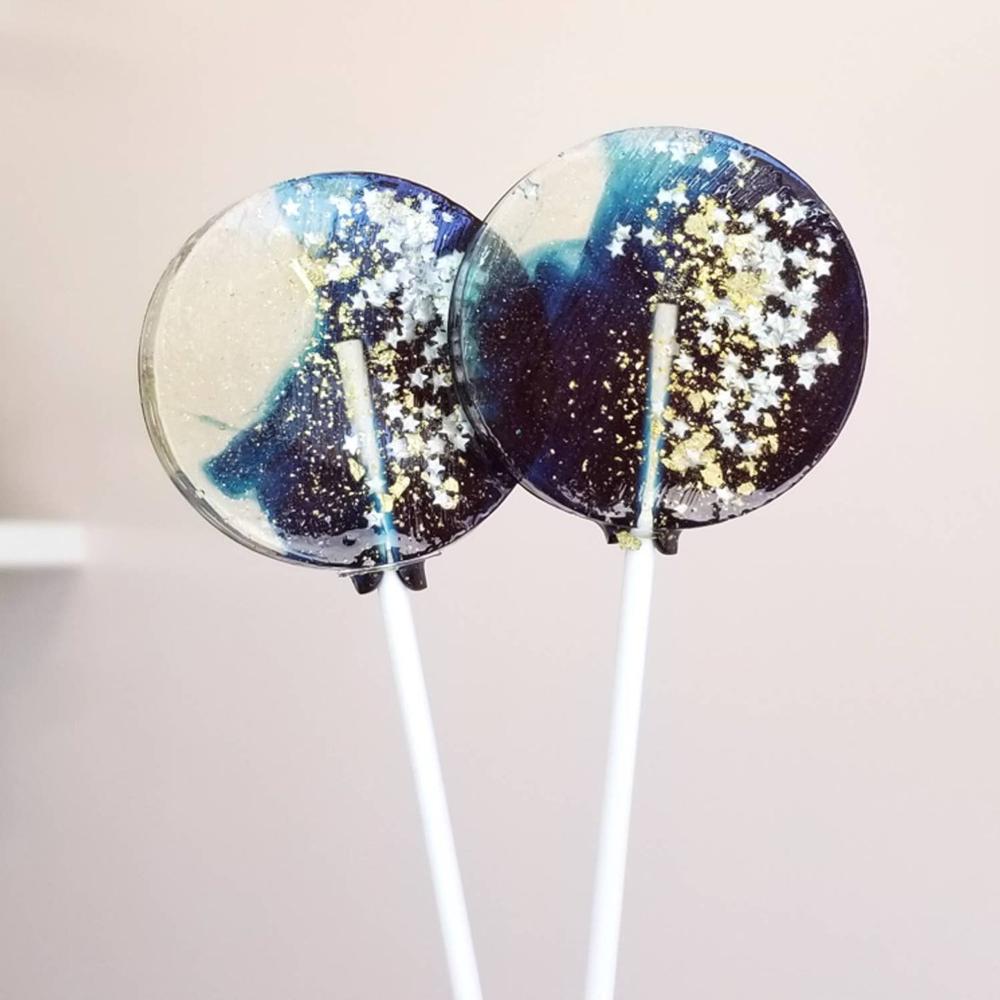 Navy Star Galaxy Lollipop, Blueberry Flavor