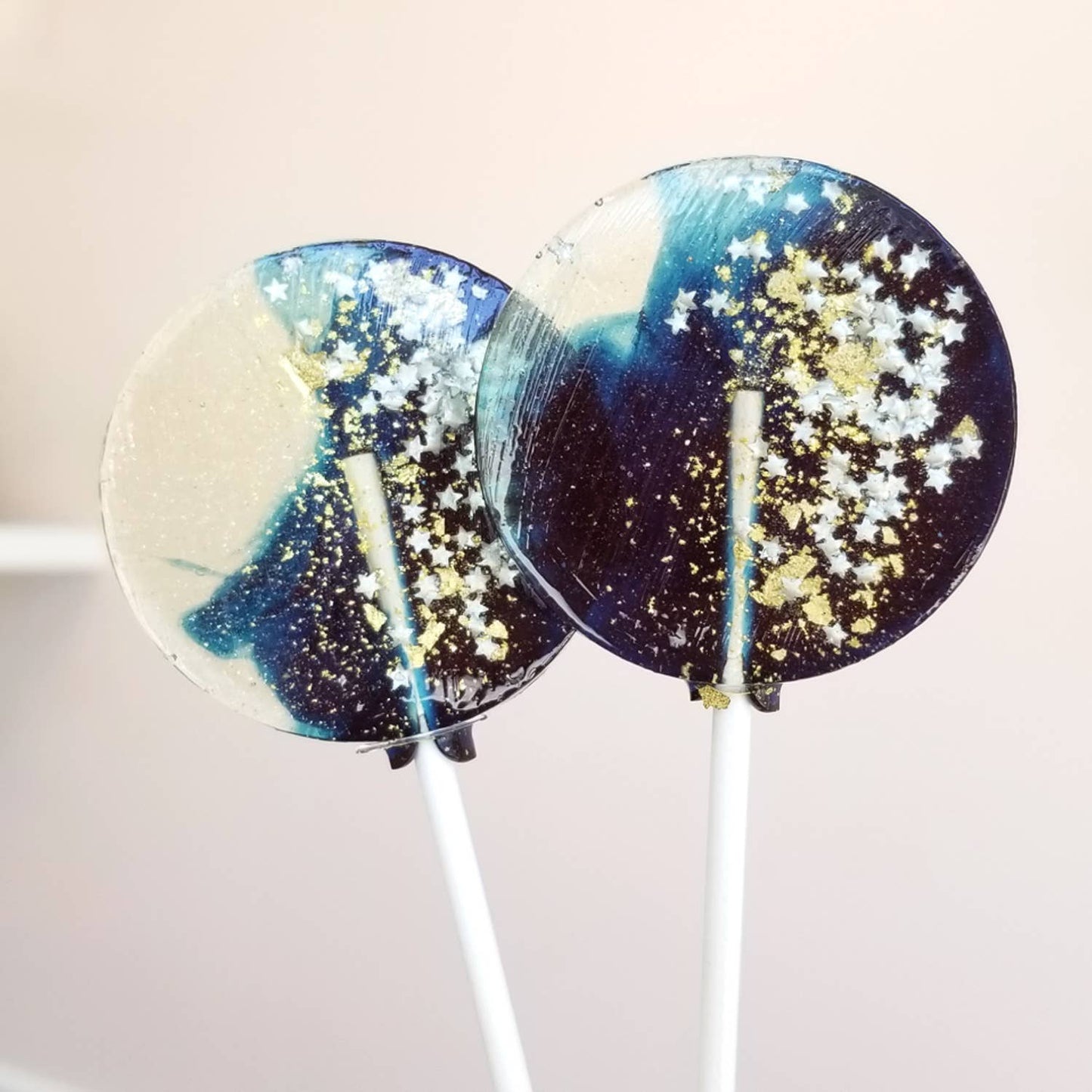 Navy Star Galaxy Lollipop, Blueberry Flavor