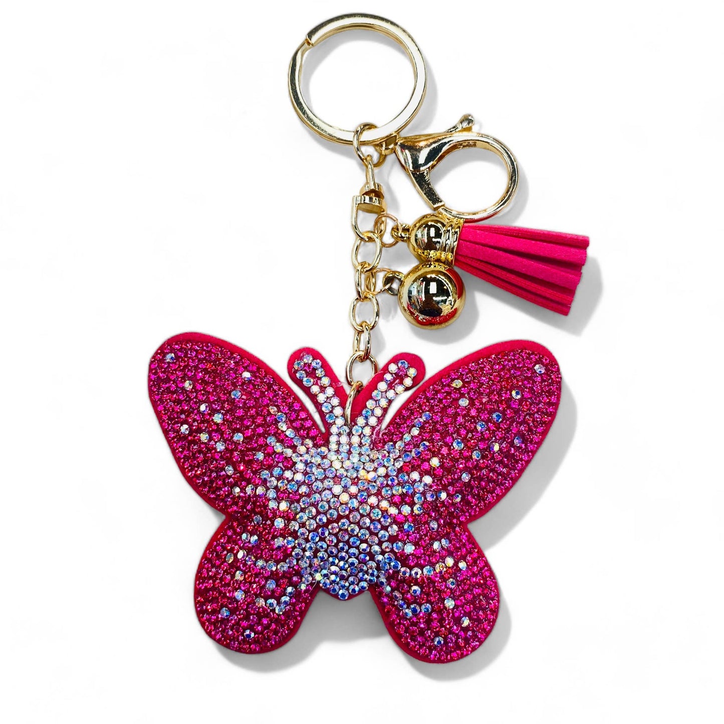 Butterfly Keychains: Black rainbow