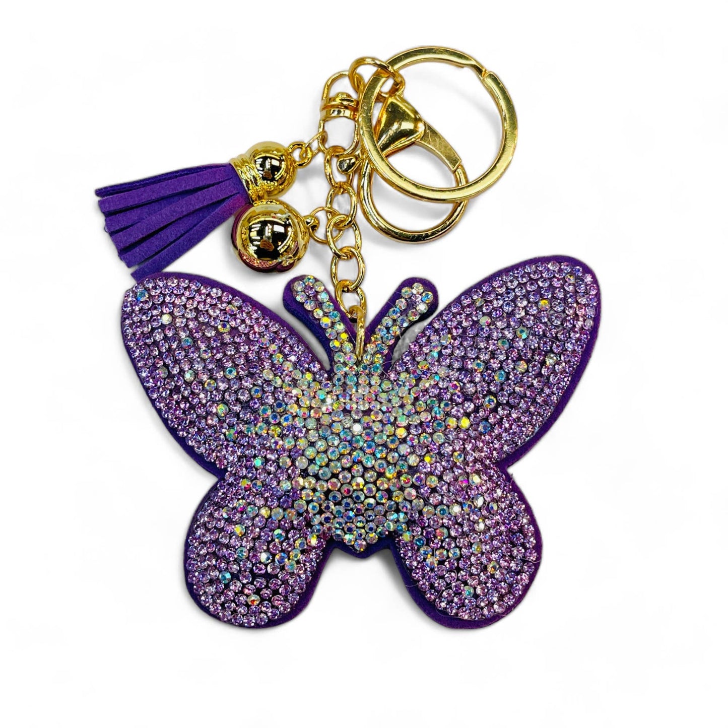 Butterfly Keychains: Black rainbow