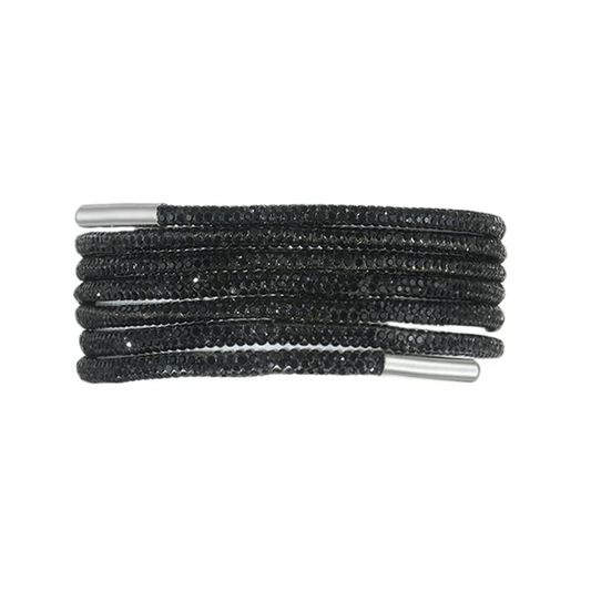 Rhinestone Shoe Laces: Black