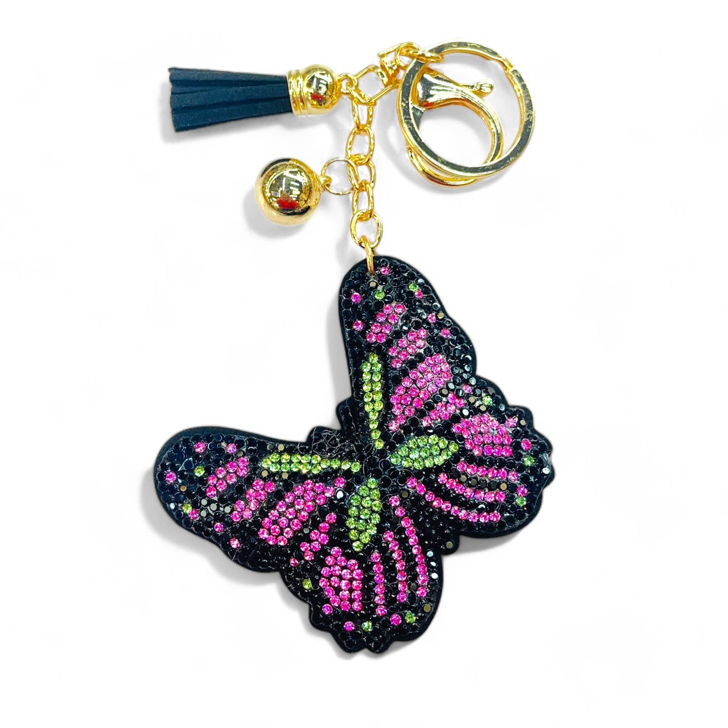 Butterfly Keychains: Black rainbow