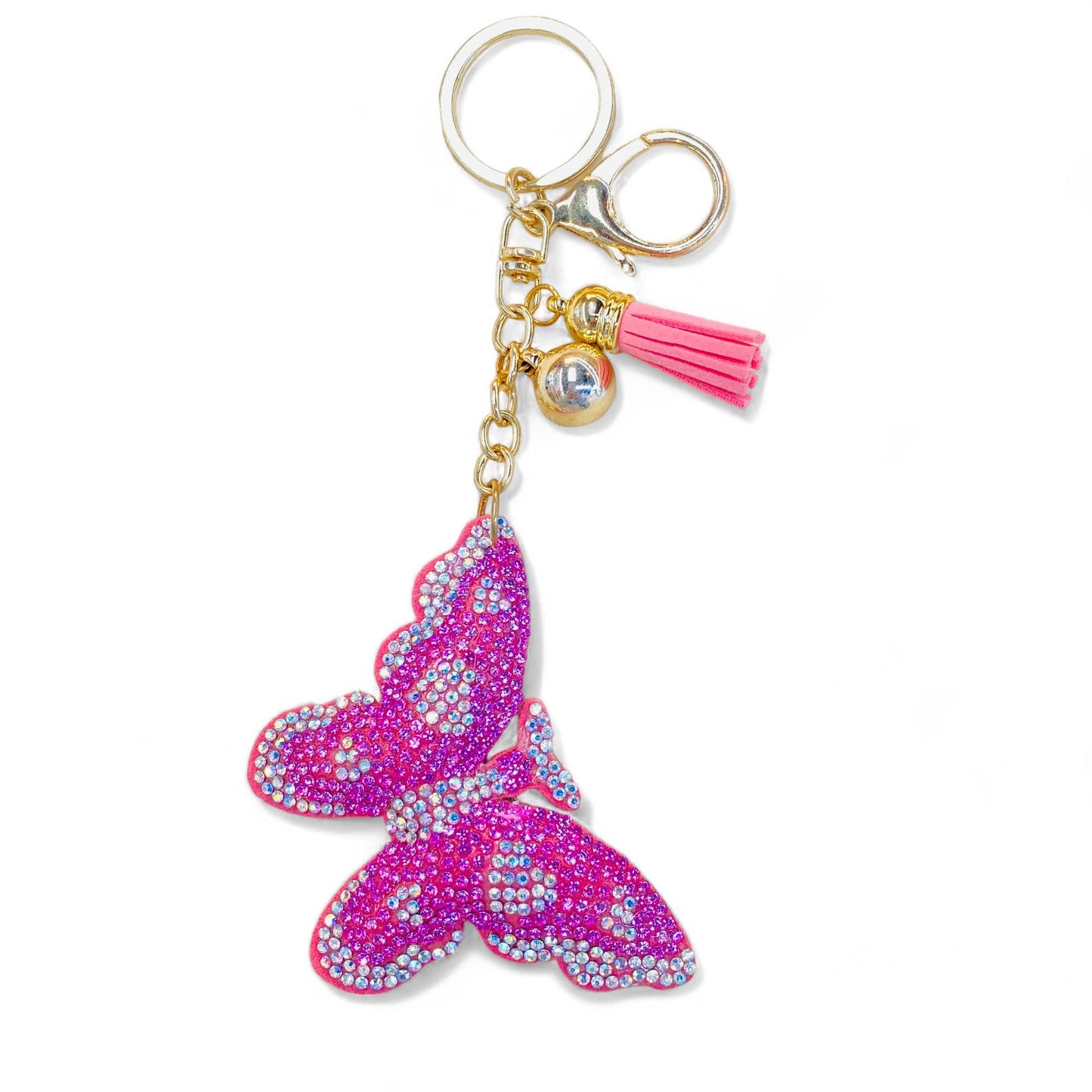 Butterfly Keychains: Black rainbow