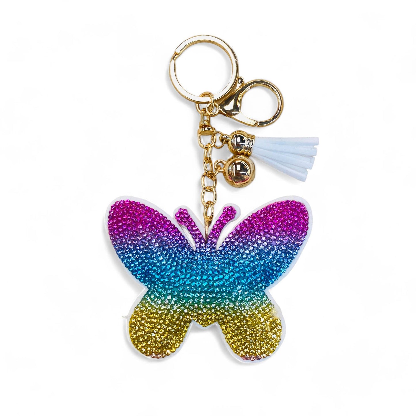 Butterfly Keychains: Black rainbow