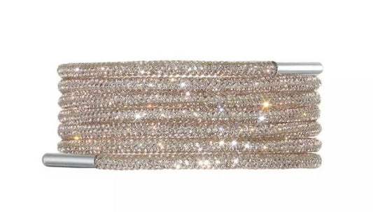 Rhinestone Shoe Laces: Rose Gold