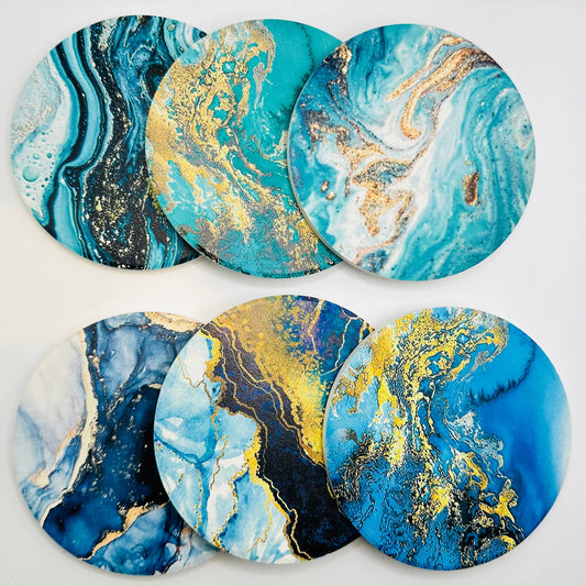 Ceramic Coaster Sets: Marble