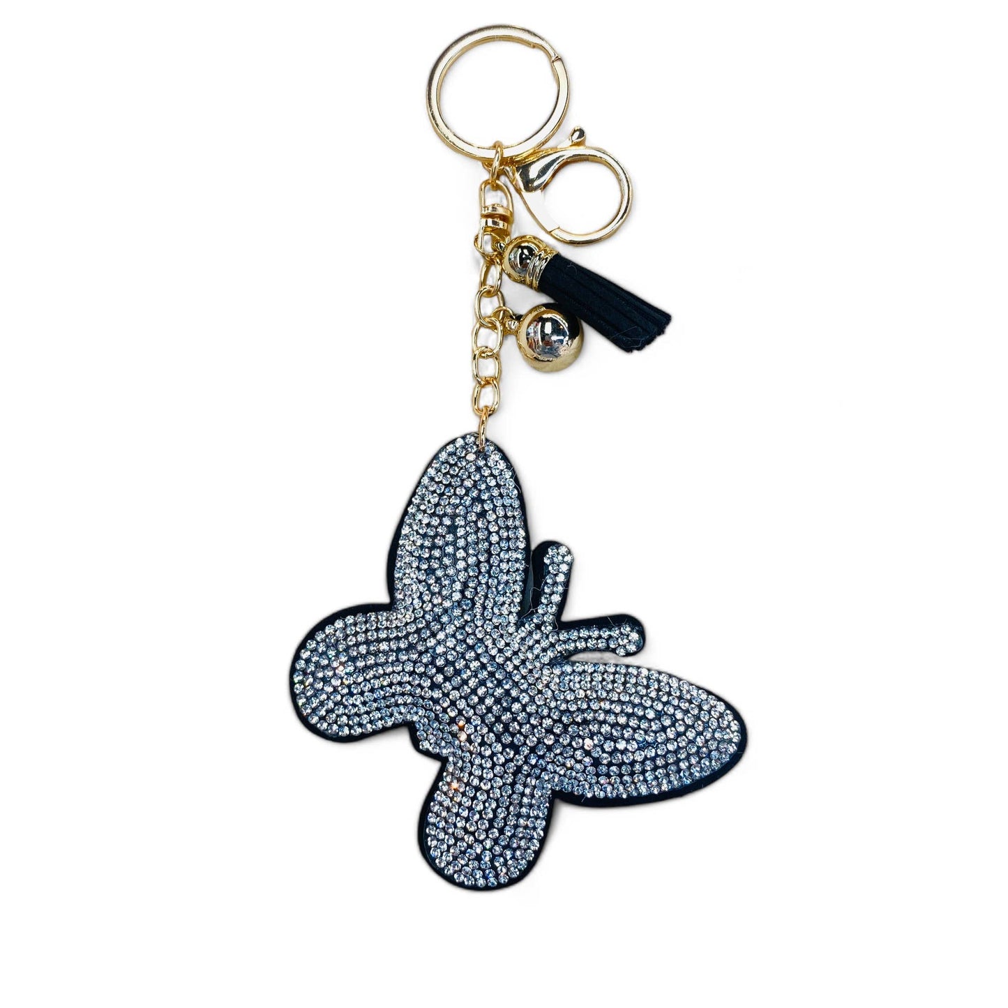 Butterfly Keychains: Black rainbow