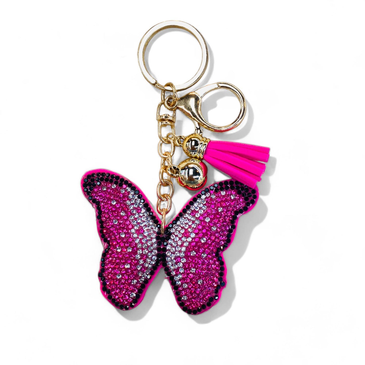 Butterfly Keychains: Black rainbow