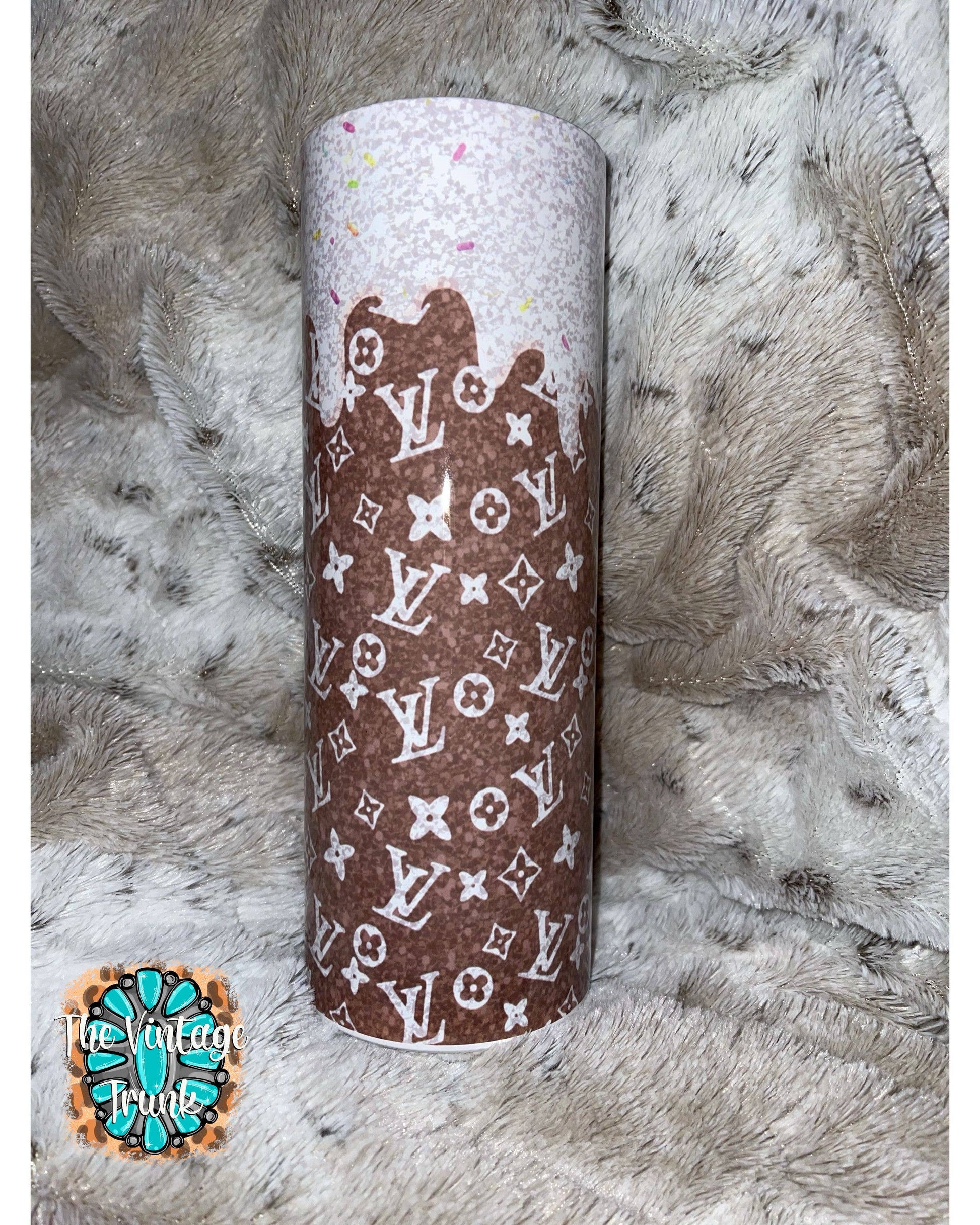 Blue quilted LV - Luxury inspired tumbler – Nspire Trendz