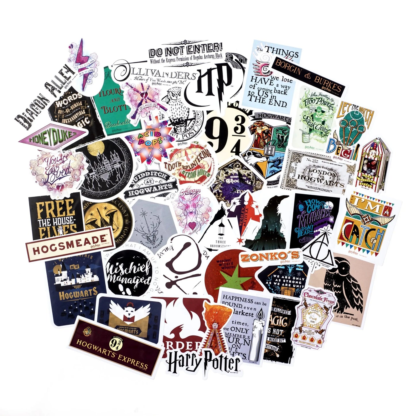 Harry Potter Wizarding World Set of 50 Decals