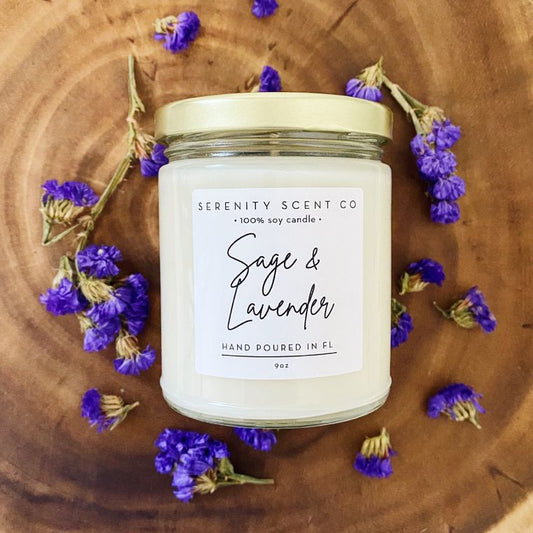 Sage & Lavender  | Handmade Soy Candle | 100% Soy Wax