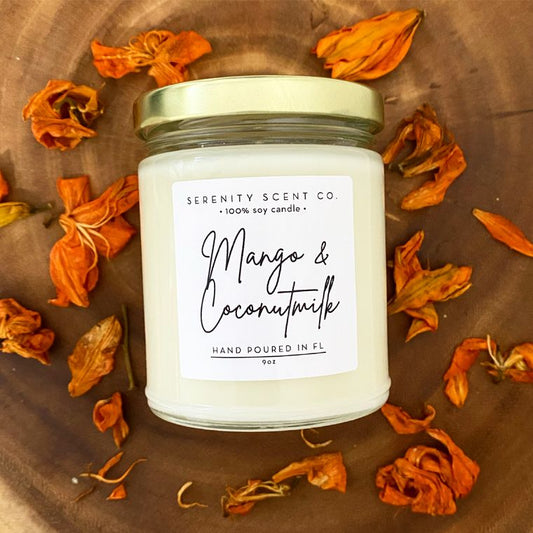 Mango & Coconut Milk | Handmade Soy Candle | Spring Scented Candle