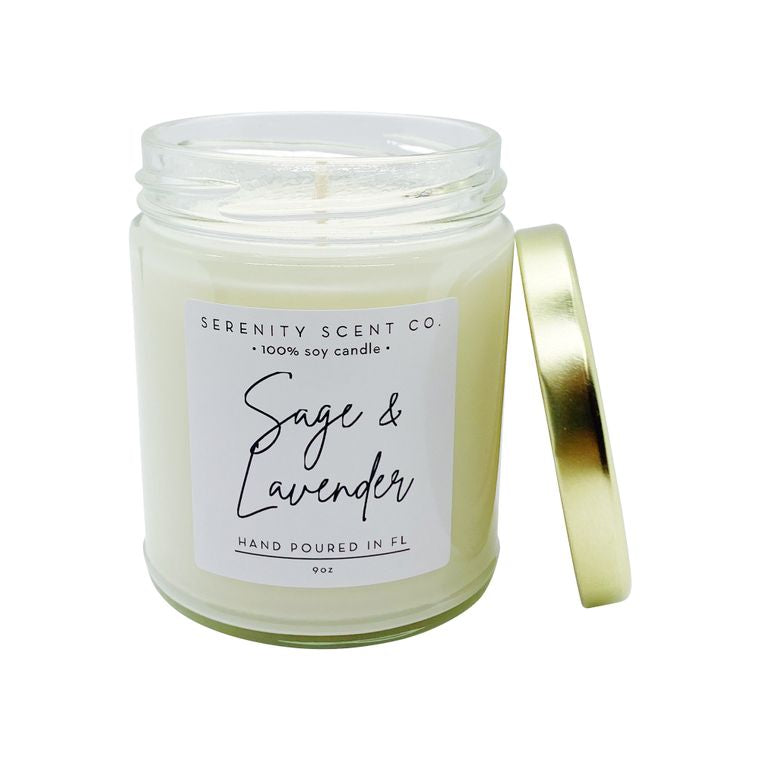 Sage & Lavender  | Handmade Soy Candle | 100% Soy Wax