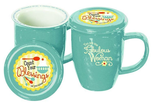 Retro Kitchen: Covered Mug with Scripture